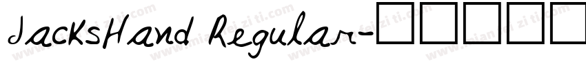 JacksHand Regular字体转换